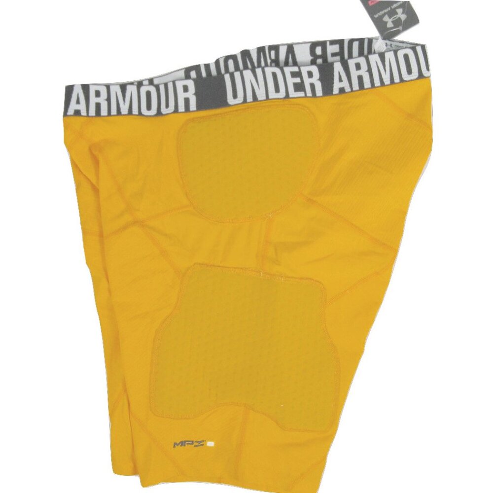 NEW UNDER ARMOUR HEAT GEAR UA MPZ 2 COMPRESSION BASKETBALL SHORTS! YELLOW 2X 3X